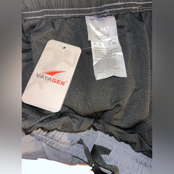 🍪 Vayager Men’s Athletic Shorts Gray / Black XXXL - FITS LIKE XXL - Picture 5 of 6